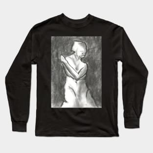 Embrace - Charcoal Drawing Long Sleeve T-Shirt